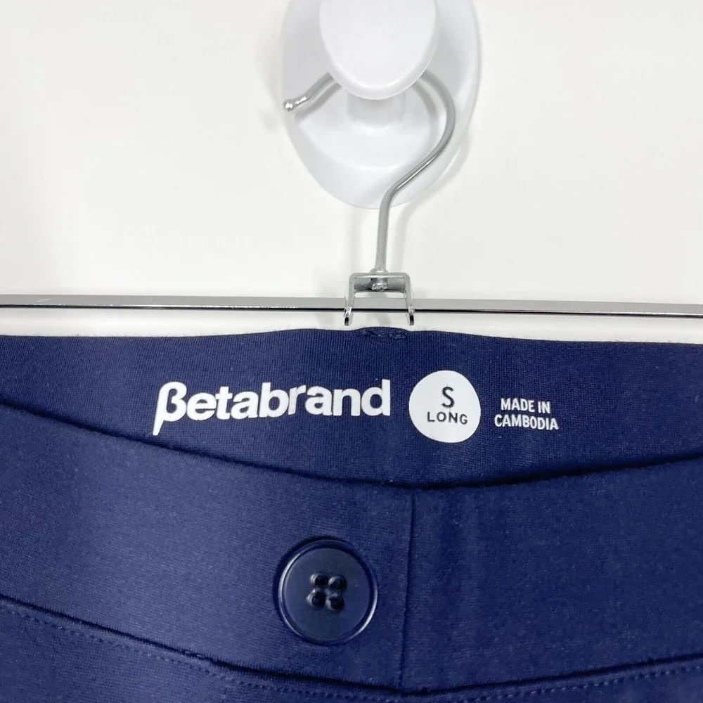 Betabrand Navy Classic Dress Yoga Bootcut Pants Mid Rise Womens Size Small Tall - Picture 5 of 7